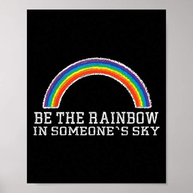 Rainbow Ally Pride Good Vibe Mental Health Motivat Poster (Vorne)