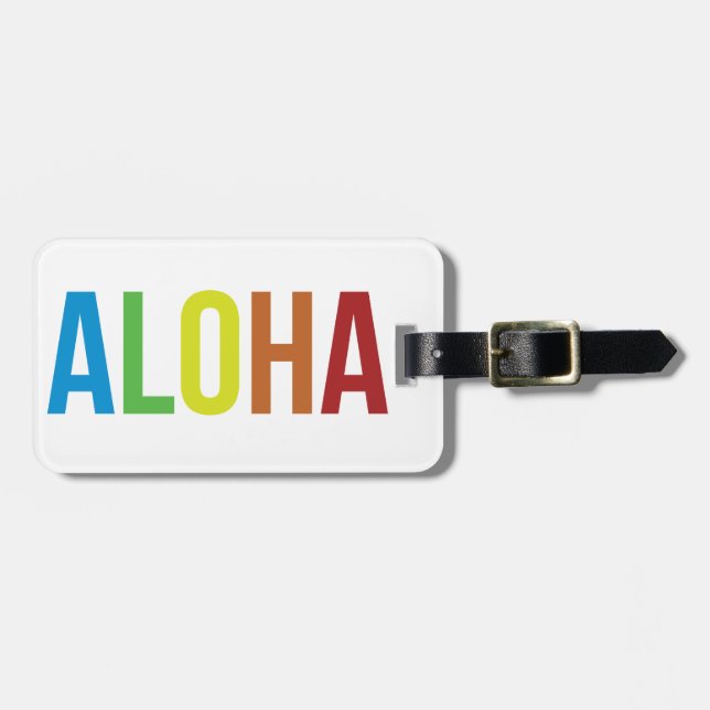 Rainbow Aloha Gepäckanhänger (Vorderseite horizontal)