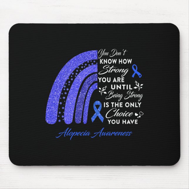 Rainbow Alopecia Bewusstsein stark ist nur Cho Mousepad (Vorne)