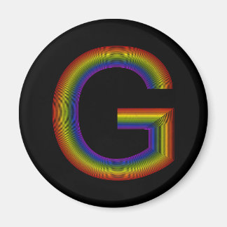 Rainbow Alphabet G Magnet
