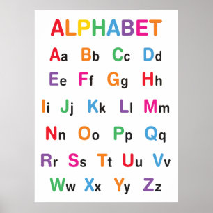 Rainbow Alphabet-Klassenposter Poster