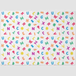 Rainbow Alphabet Scramble Tissue Seidenpapier