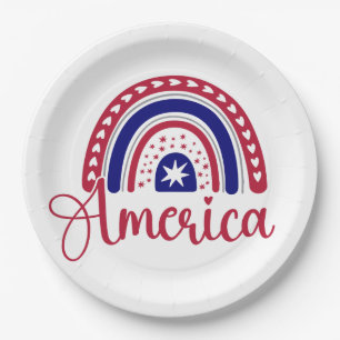 Rainbow America Pappteller
