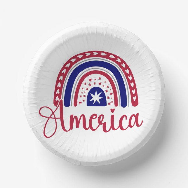 Rainbow America Pappteller (Vorderseite)