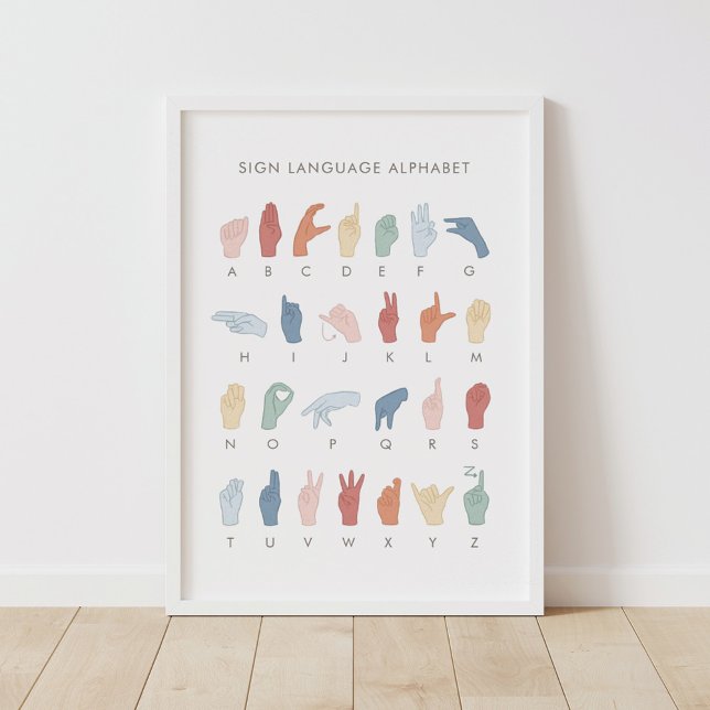 Rainbow American Sign Language ASL Poster (Von Creator hochgeladen)