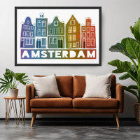 Rainbow Amsterdam Colorful Holland Houses Art