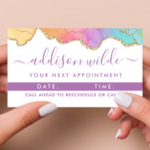 Rainbow and Gold Watercolor Agate Business