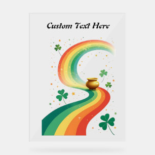 Rainbow and Pot of Gold Fantasy Scene Acrylschild