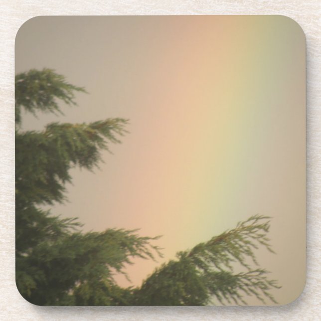 Rainbow and Trees Cork Untersetzer (Vorderseite)