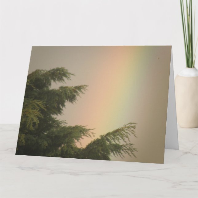 Rainbow and Trees Greeting Card Karte (Vorderseite)