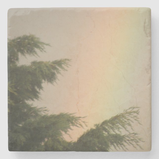 Rainbow and Trees Untersetzer (Vorderseite)