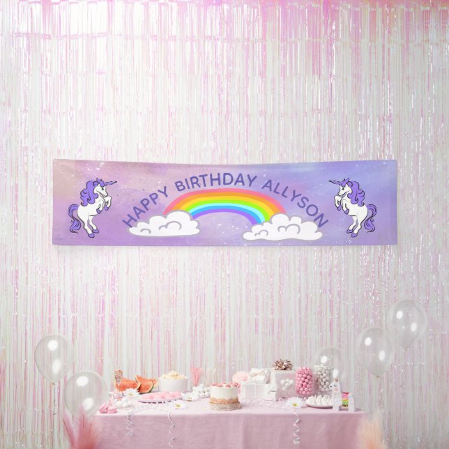 Rainbow and Unicorns Design Party Banner (Party)