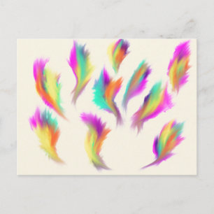 Rainbow Angel Feathers Christliche Prophetie Art Postkarte