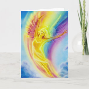 Rainbow Angel Greeting Card Karte