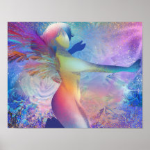 Rainbow Angel Poster