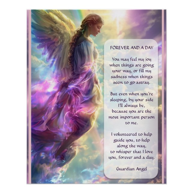 Rainbow Angel und Gedicht Poster (Vorderseite)