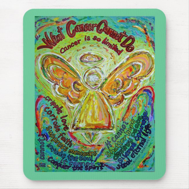 Rainbow Angel What Cancer Cannot Do Mousepad (Vorne)