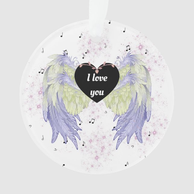 Rainbow angel wings ornament (Vorderseite)