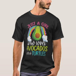Rainbow Animal einfach ein Mädchen, das Avocados L T-Shirt