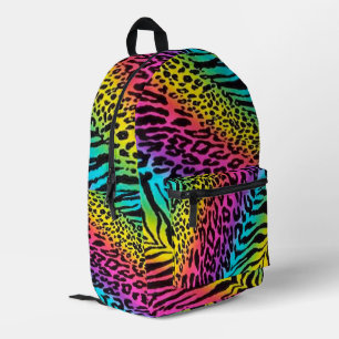 Rainbow Animal Muster Bedruckter Rucksack