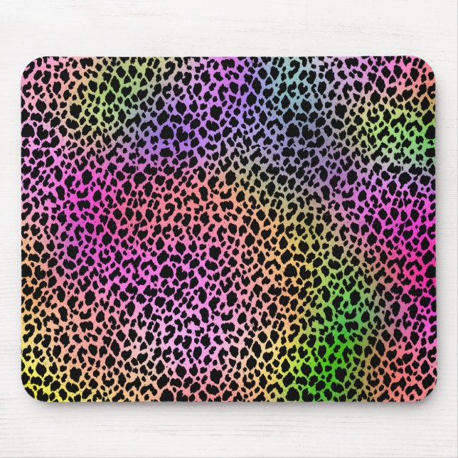 Rainbow Animal Print Mousepad (Vorne)