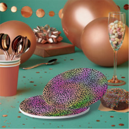 Rainbow Animal Print Pappteller