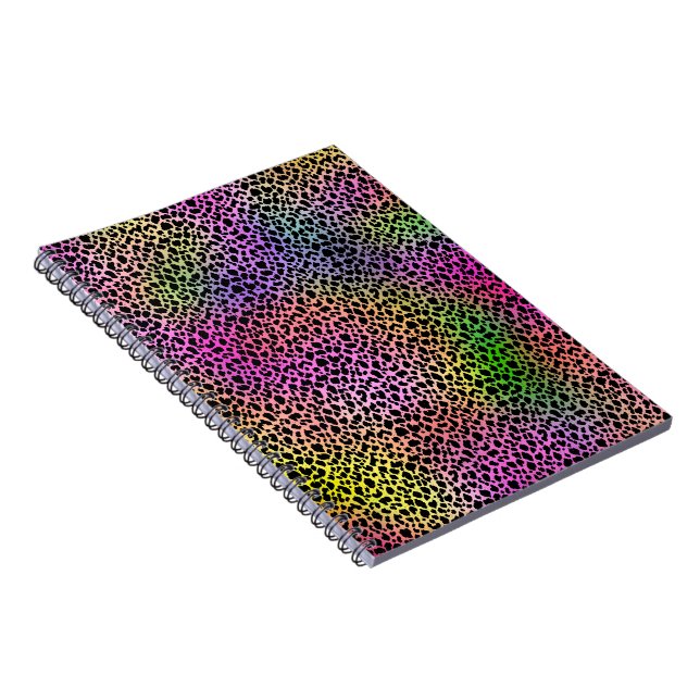 Rainbow Animal Print Spiral Notebook Notizblock (Rechte Seite)
