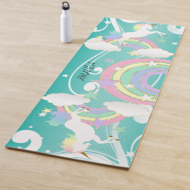 Rainbow Aquamarin Unicorn Yoga Mat Yogamatte