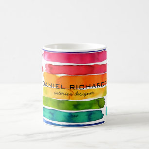 Rainbow-Aquarell - Interior Designer Business Card Tasse