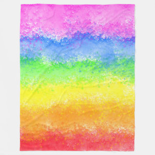 Rainbow Aquarell Spritzer stilvoll chic Fleecedecke
