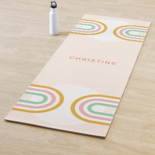 Rainbow-Arch-Streifen minimal Yogamatte