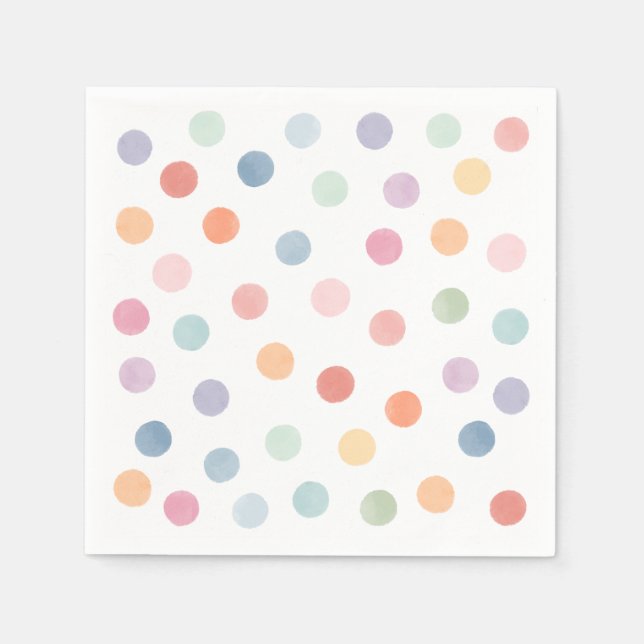 Rainbow Art Birthday Party Serviette (Vorderseite)