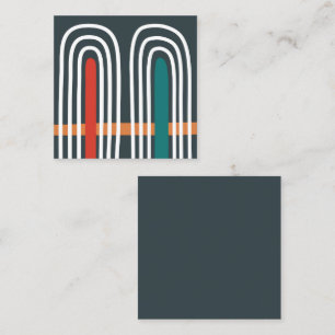 Rainbow Art Boho Design Quadratische Visitenkarte