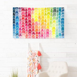 Rainbow Art Instagram Foto Back Drop Banner