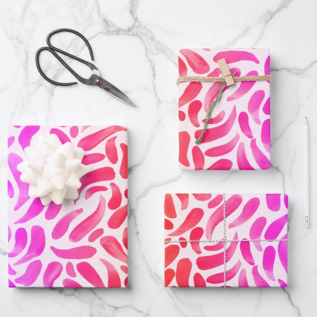 Rainbow Art Themed Paint Party Girl Geschenkpapier Set (Vorderseite)