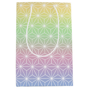 Rainbow Asanoha Geometric Pattern Mittlere Geschenktüte