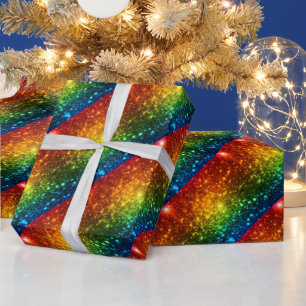 Rainbow Astral Glitzer nur Liebe ist real Geschenkpapier
