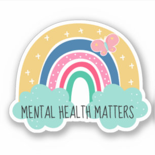 Rainbow-Aufkleber für psychische Gesundheit Aufkleber