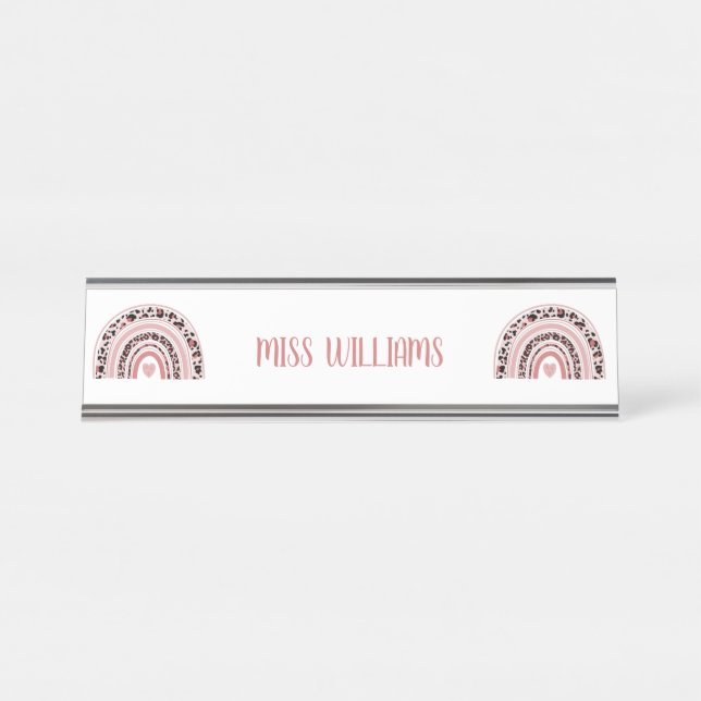 Rainbow-Aufwertung des Lehrers Schreibtischnamensplakette (Vorderseite )