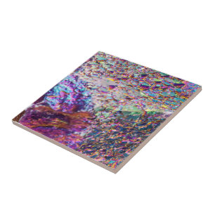 Rainbow Aura Crystals Fliese