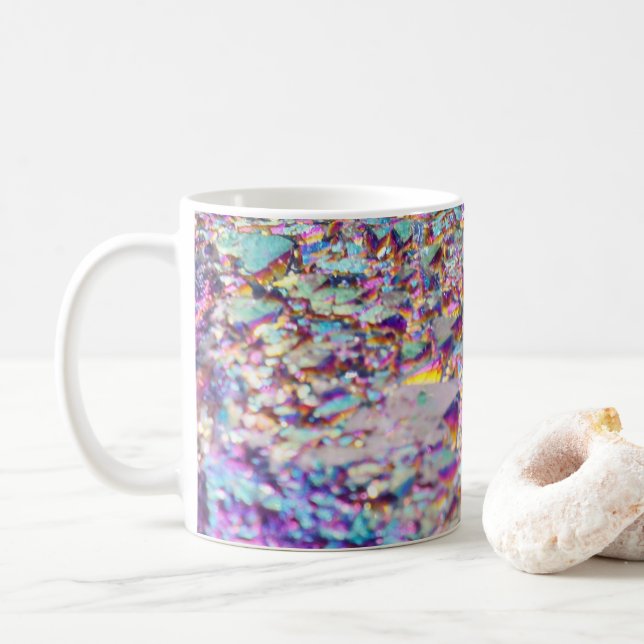 Rainbow Aura Crystals Kaffeetasse (Mit Donut)
