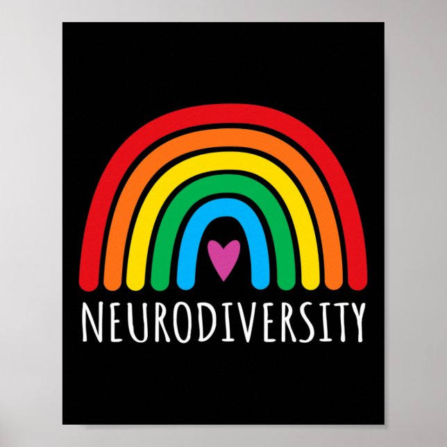 Rainbow Autism Awareness Montag Mens Poster (Vorne)