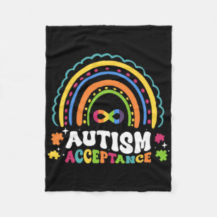 Rainbow Autismus Unendlichkeit Symbol Männer Fraue Fleecedecke