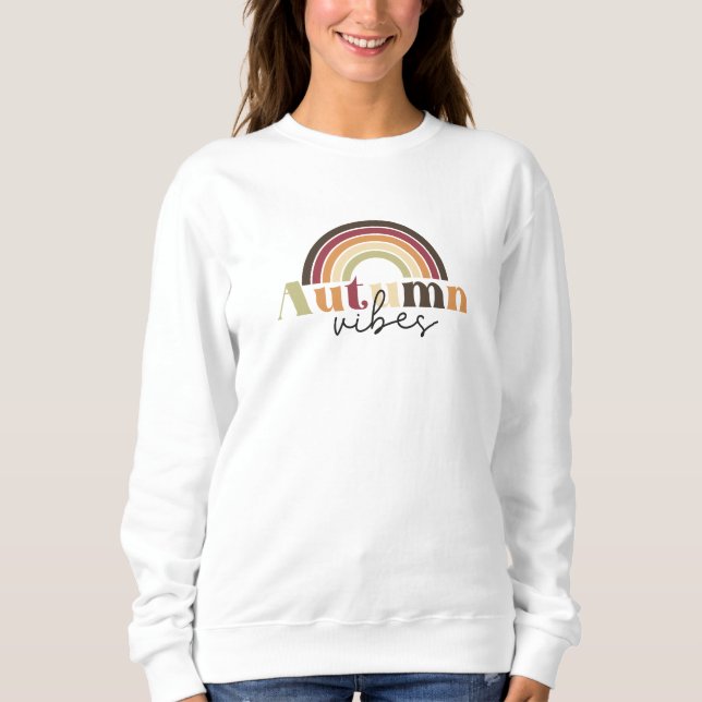 Rainbow Autumn Vibe Sweatshirt (Vorderseite)