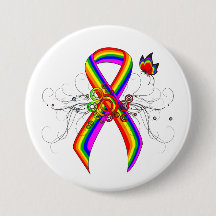 Rainbow Awareness Ribbon mit Butterfly