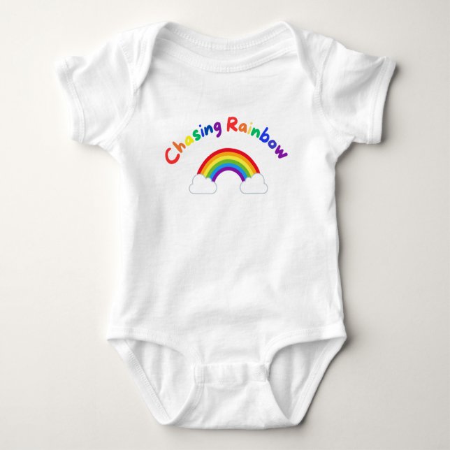 Rainbow Baby Bodysuit Babyduschgeschenk Baby Strampler (Vorderseite)
