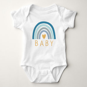 Rainbow Baby Boho Blue Baby Strampler