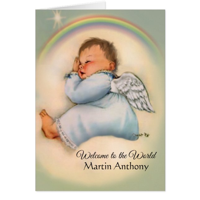 Rainbow Baby Boy Angel Religious Scripture Verse (Vorne)