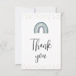 Rainbow Baby Boy Showdusche Danke Karte