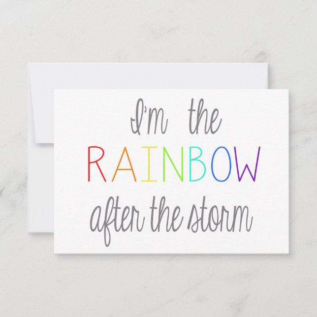 Rainbow Baby Card *Personalisieren* (Vorderseite)